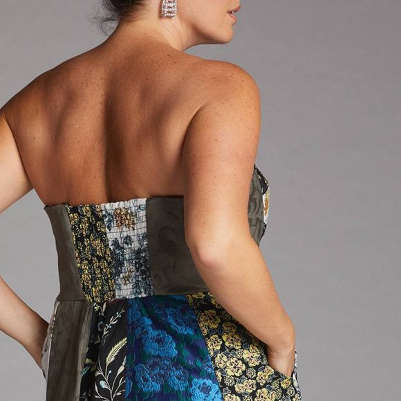 HTF Anthropologie Floral Sweetheart Midi Dress - Picture 5 of 7